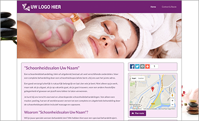 Website voor schoonheidssalon